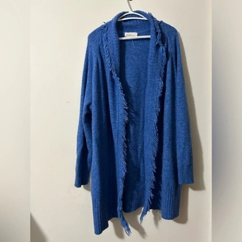 Anthropologie‎  Long Blue Cardigan